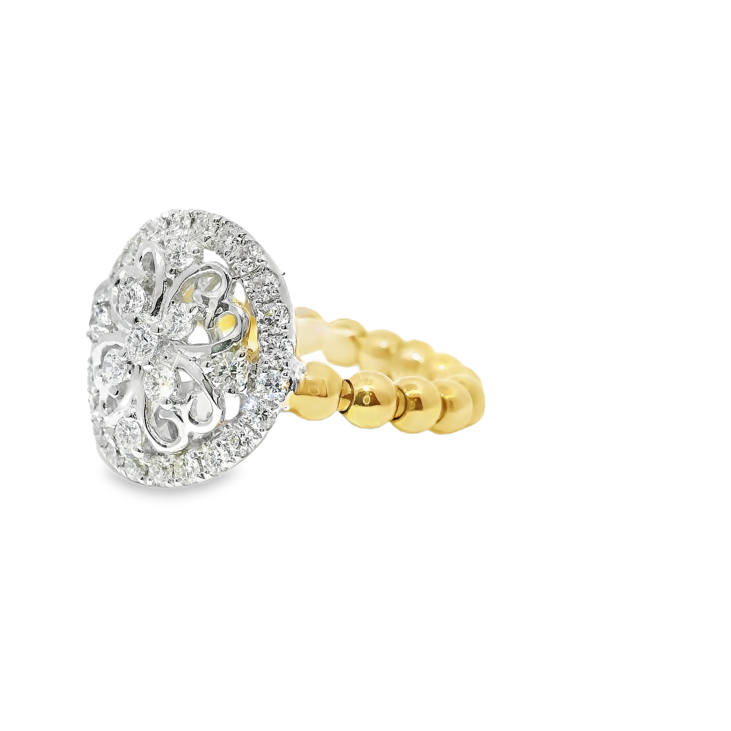 0.66CT Diamond Ring 18k Yellow Gold