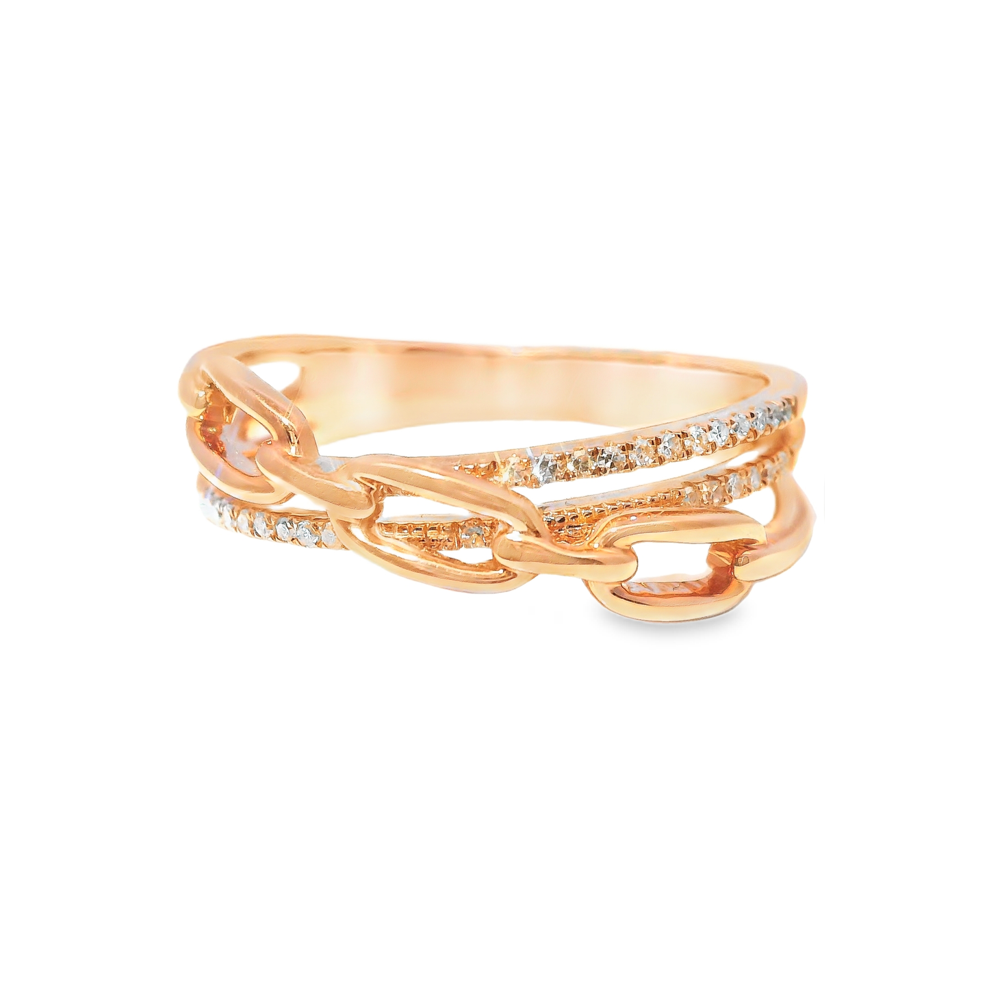 0.11CT Diamond Ring 14k Rose Gold