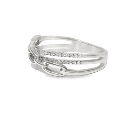 0.11CT Diamond Ring 14k White Gold