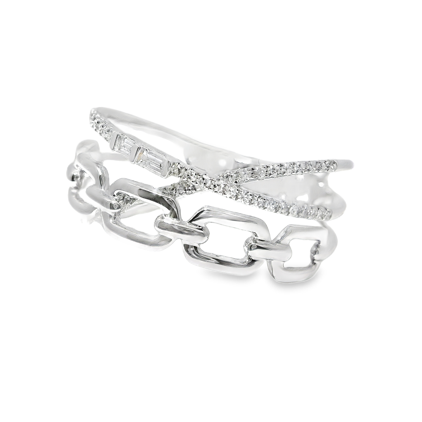 0.16CT Diamond Ring 14k White Gold