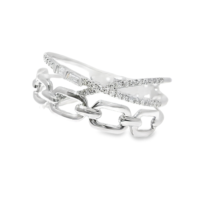 0.16CT Diamond Ring 14k White Gold