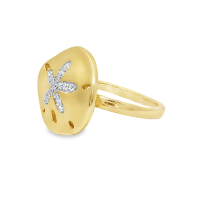 0.09CT Diamond Ring 14k Yellow Gold