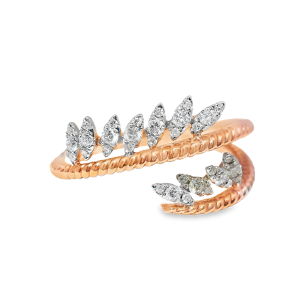 0.24CT Diamond Ring 14k Rose Gold