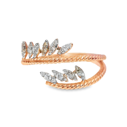0.24CT Diamond Ring 14k Rose Gold