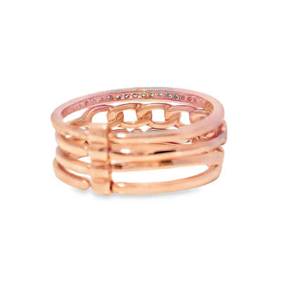 0.17CT Diamond Ring 14k Rose Gold