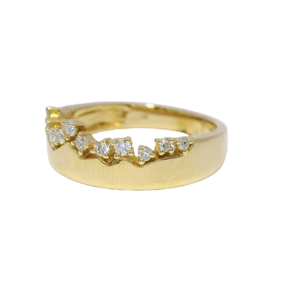 0.18CT Diamond Ring 14k Yellow Gold
