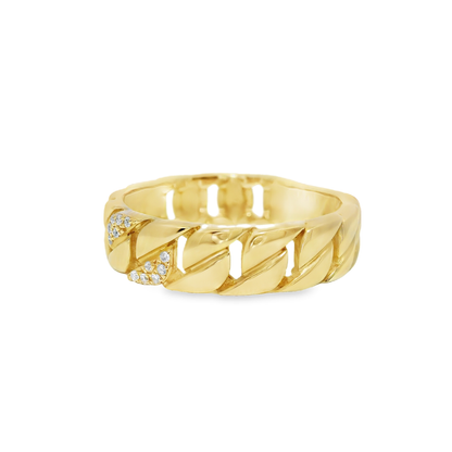 0.04CT Diamond Ring 14k Yellow Gold