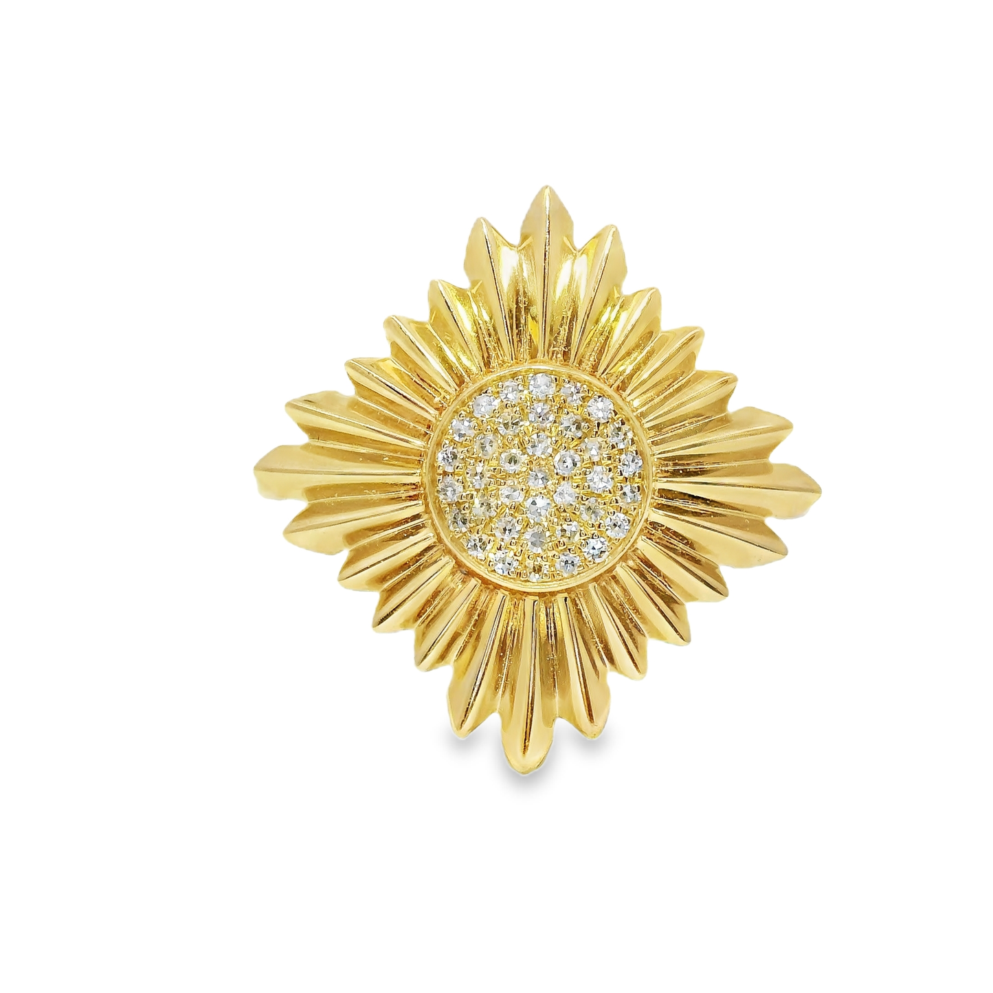 0.09CT Diamond Ring 14k Yellow Gold