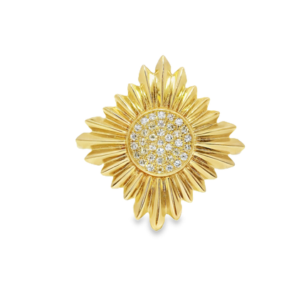 0.09CT Diamond Ring 14k Yellow Gold