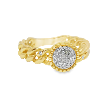 0.08CT Diamond Ring 14k Yellow Gold