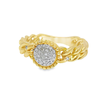 0.08CT Diamond Ring 14k Yellow Gold