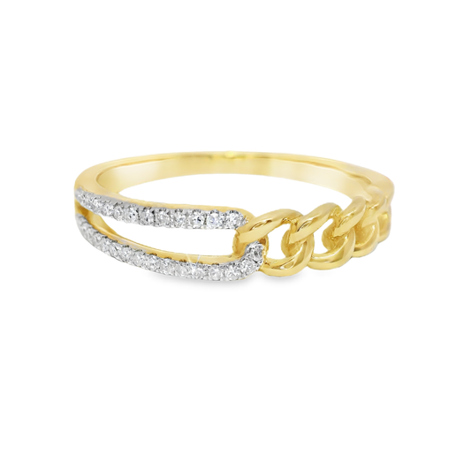 0.08CT Diamond Ring 14k Yellow Gold