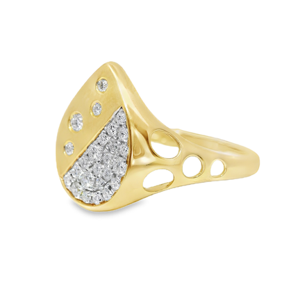 0.27CT Diamond Ring 14k Yellow Gold