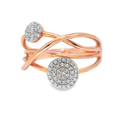 0.19CT Diamond Ring 14k Rose Gold