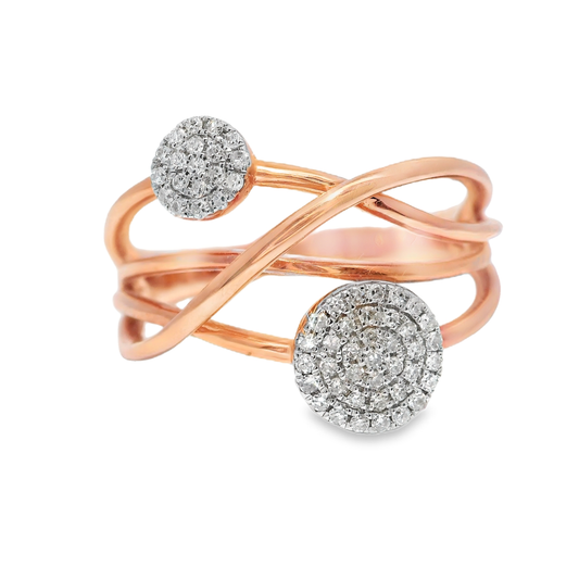 0.19CT Diamond Ring 14k Rose Gold