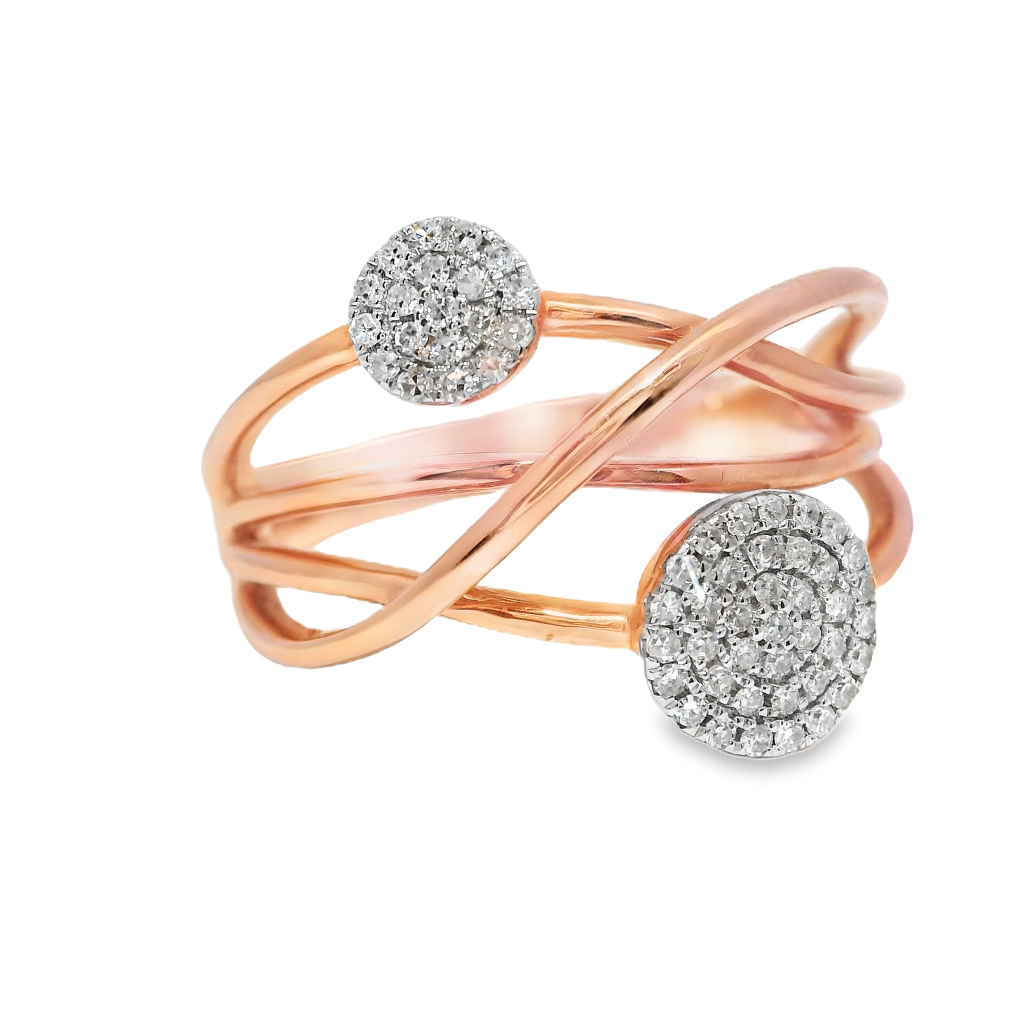 0.19CT Diamond Ring 14k Rose Gold