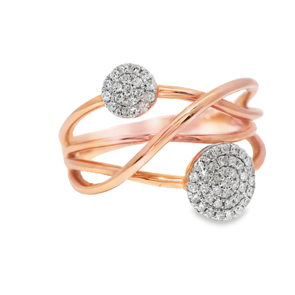 0.19CT Diamond Ring 14k Rose Gold