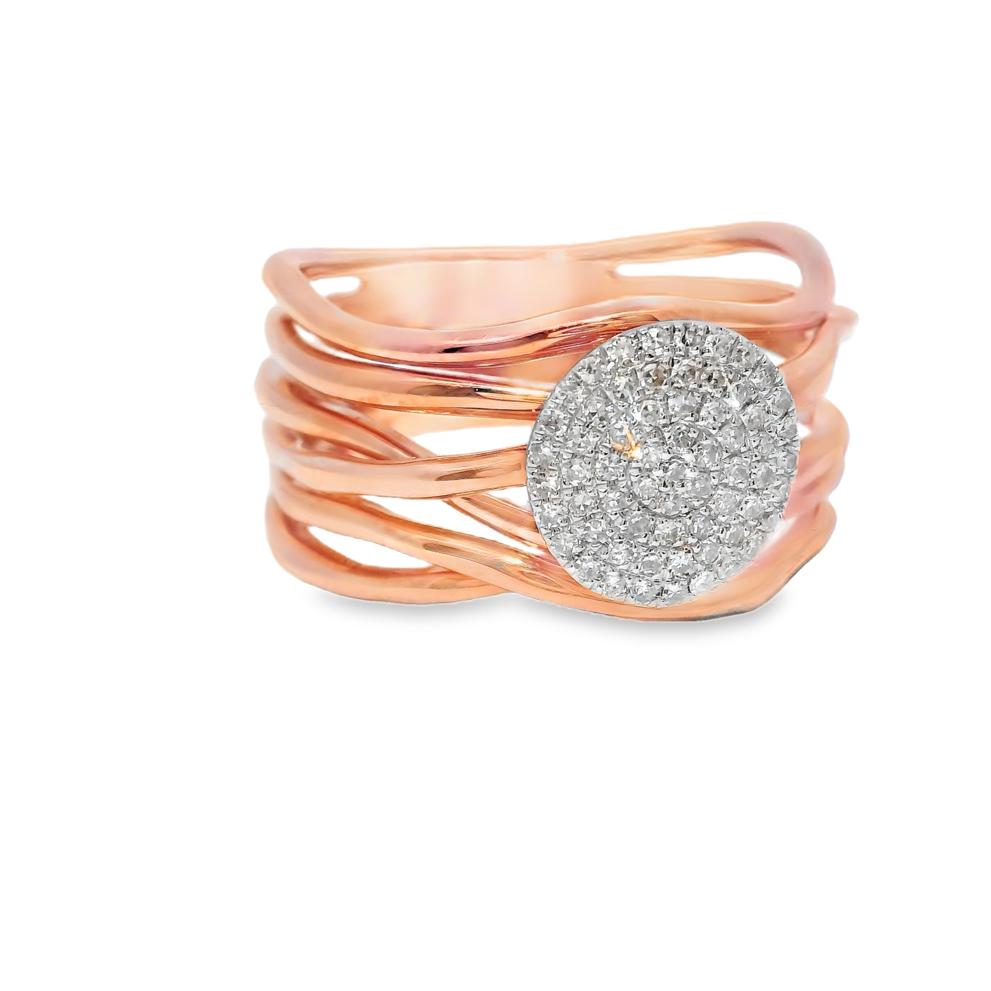 0.21CT Diamond Ring 14k Rose Gold