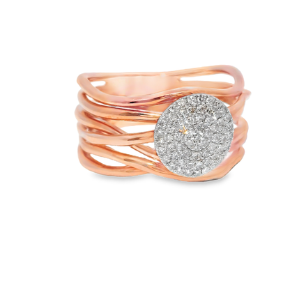 0.21CT Diamond Ring 14k Rose Gold