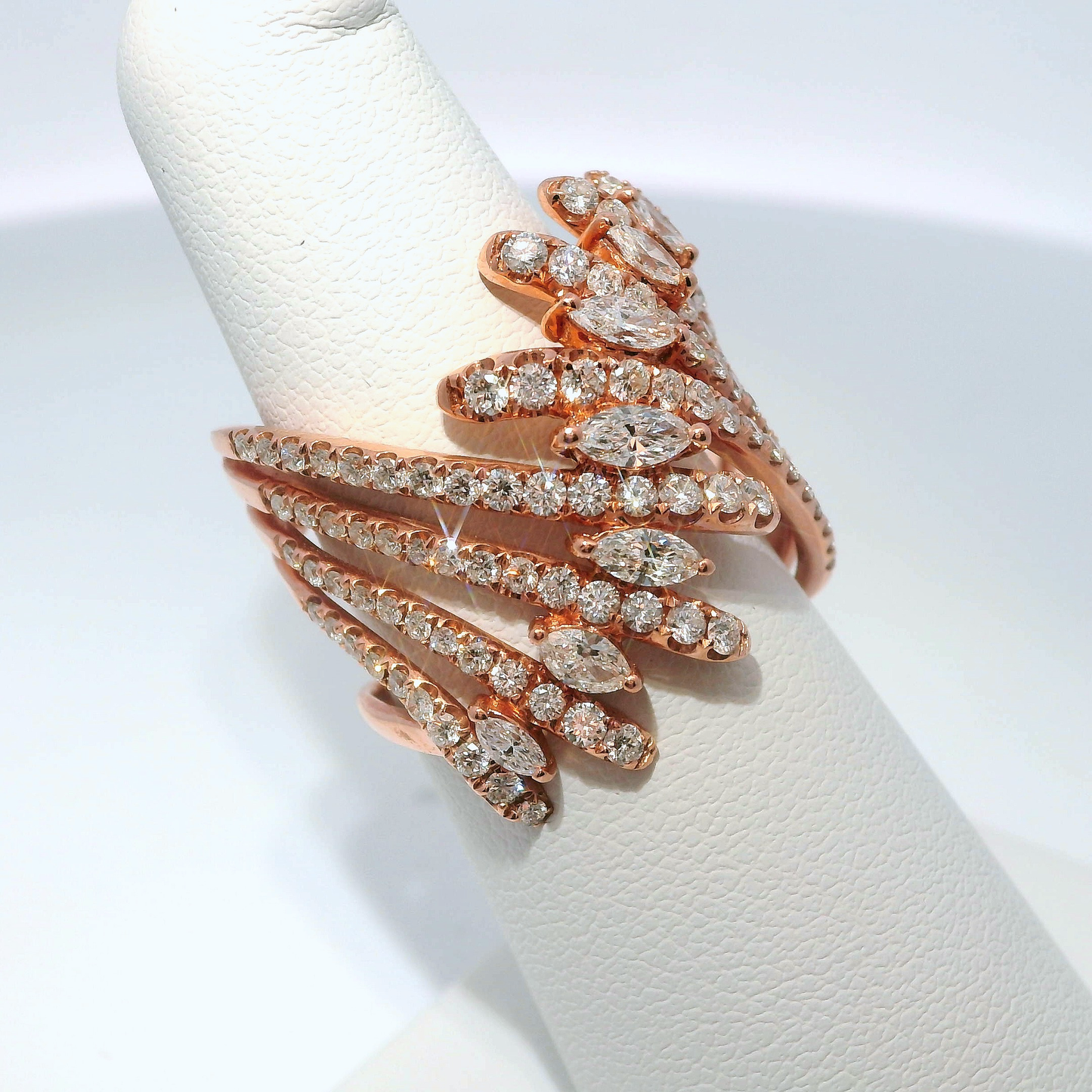 1.77CT Diamond Ring 18k Rose Gold