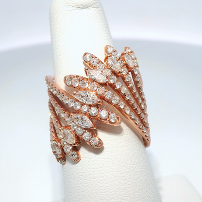 1.77CT Diamond Ring 18k Rose Gold
