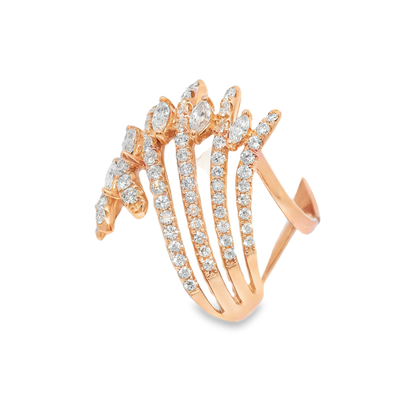 1.77CT Diamond Ring 18k Rose Gold