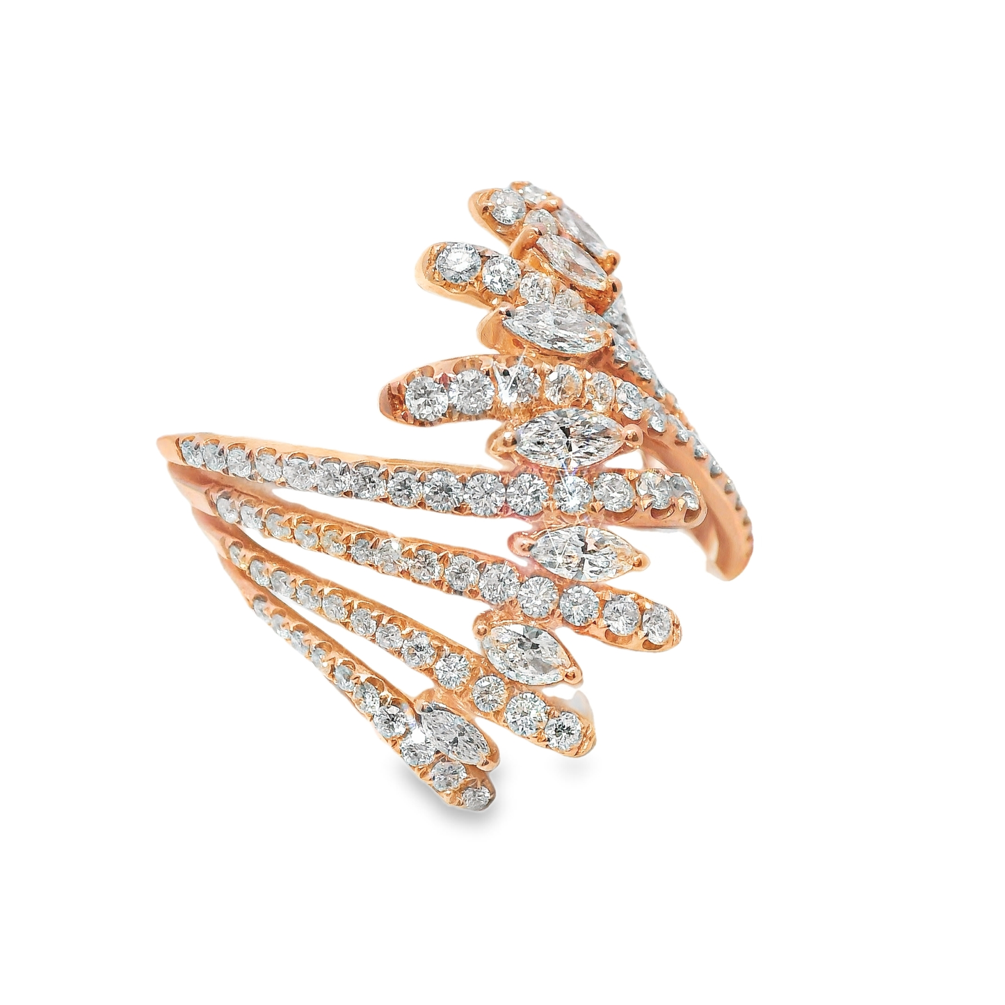 1.77CT Diamond Ring 18k Rose Gold