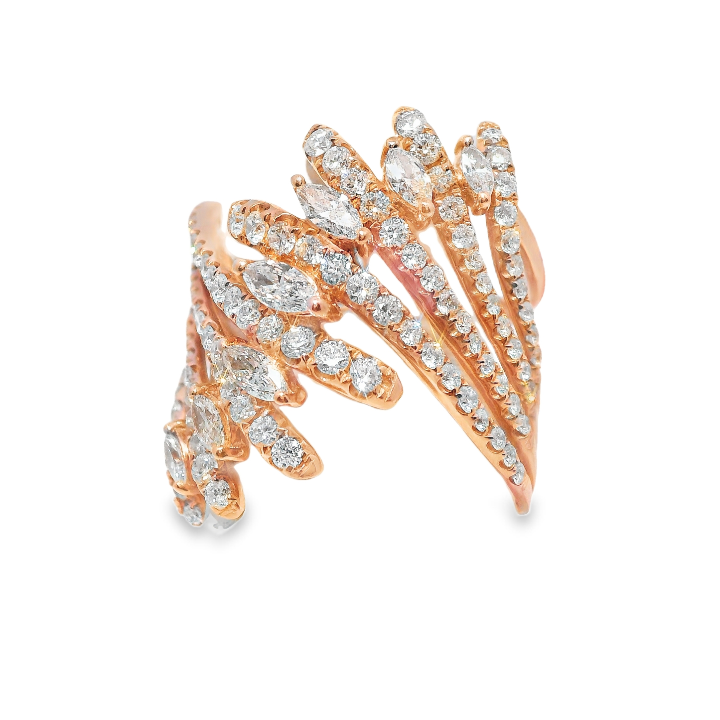 1.77CT Diamond Ring 18k Rose Gold