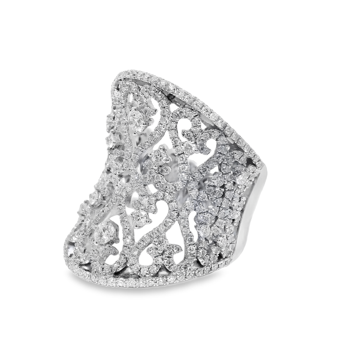 1.68CT Diamond Ring 14k White Gold