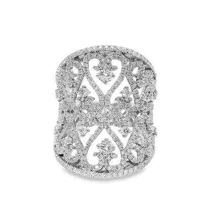 1.68CT Diamond Ring 14k White Gold