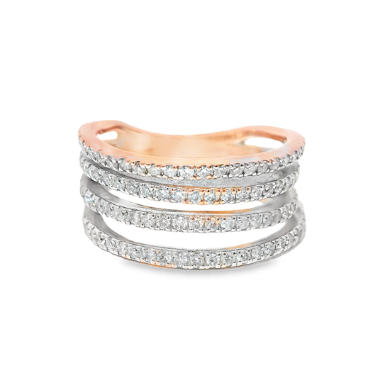 0.80CT Diamond Ring 14k Rose Gold