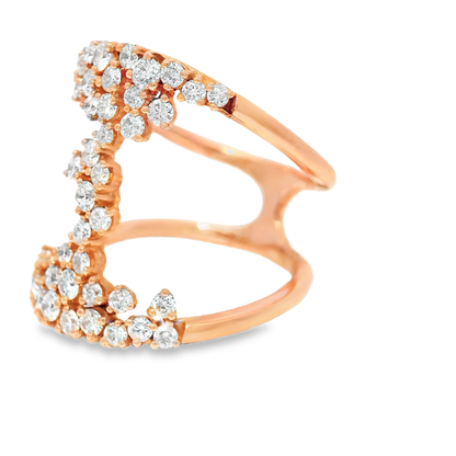 0.90CT Diamond Ring 14k Rose Gold