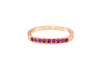 0.13CT Pink Sapphire Ring 14k Rose Gold
