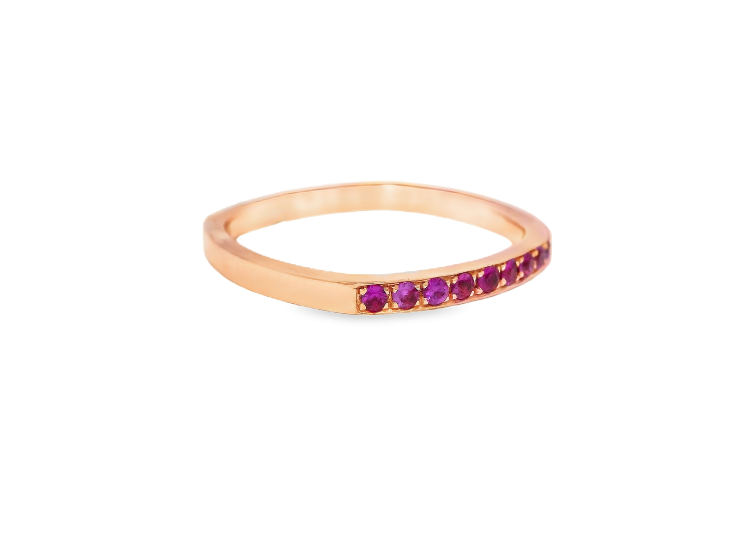 0.13CT Pink Sapphire Ring 14k Rose Gold