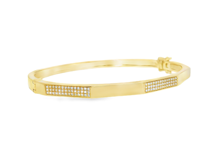 0.35CT Diamond Bangle 14k Yellow Gold