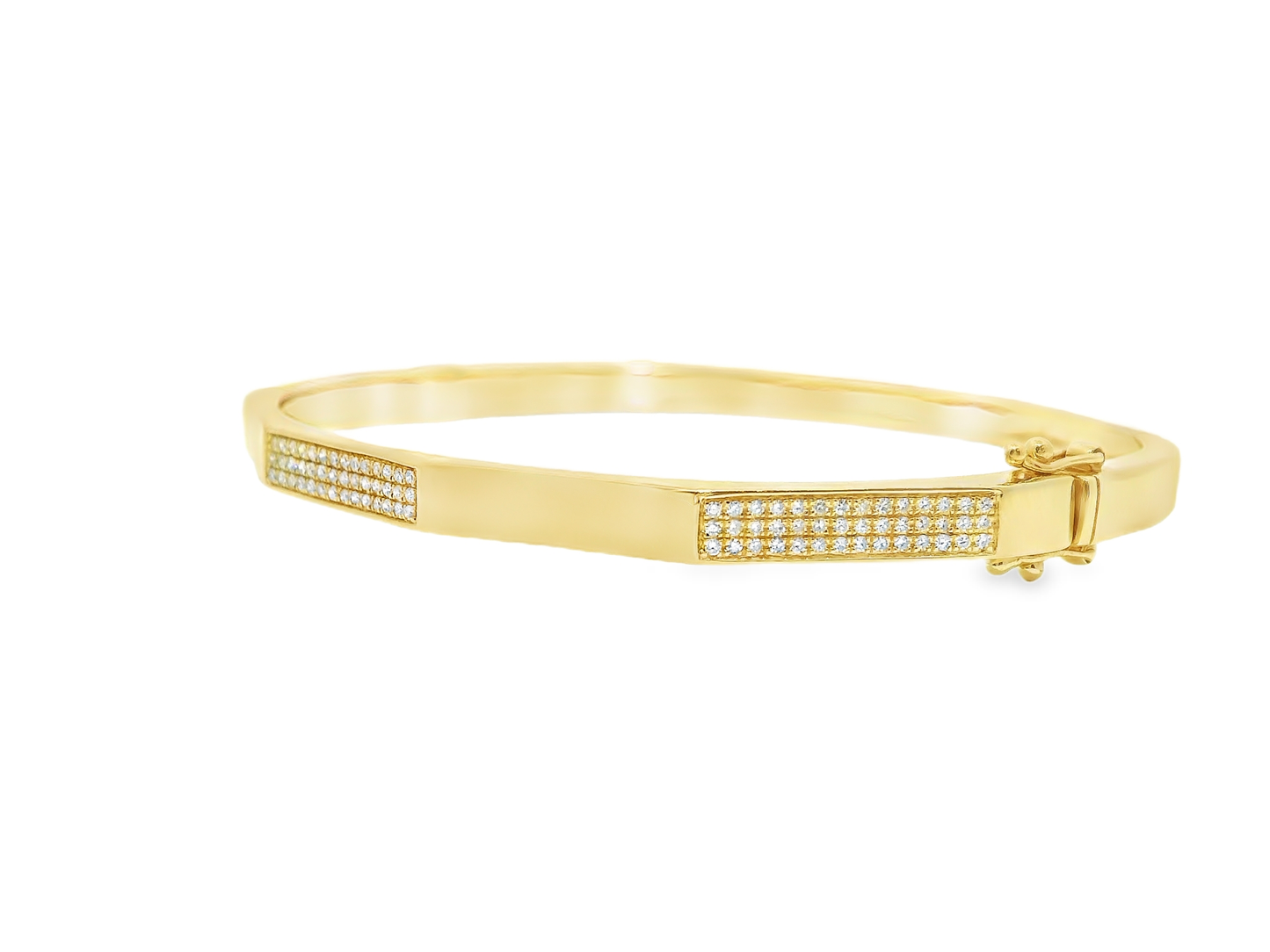 0.35CT Diamond Bangle 14k Yellow Gold