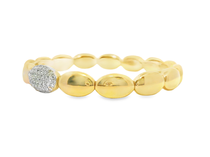 0.65Ct Diamond Bangle 18k Rose Gold