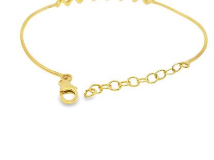 0.15CT Diamond Bangle 18k Yellow Gold