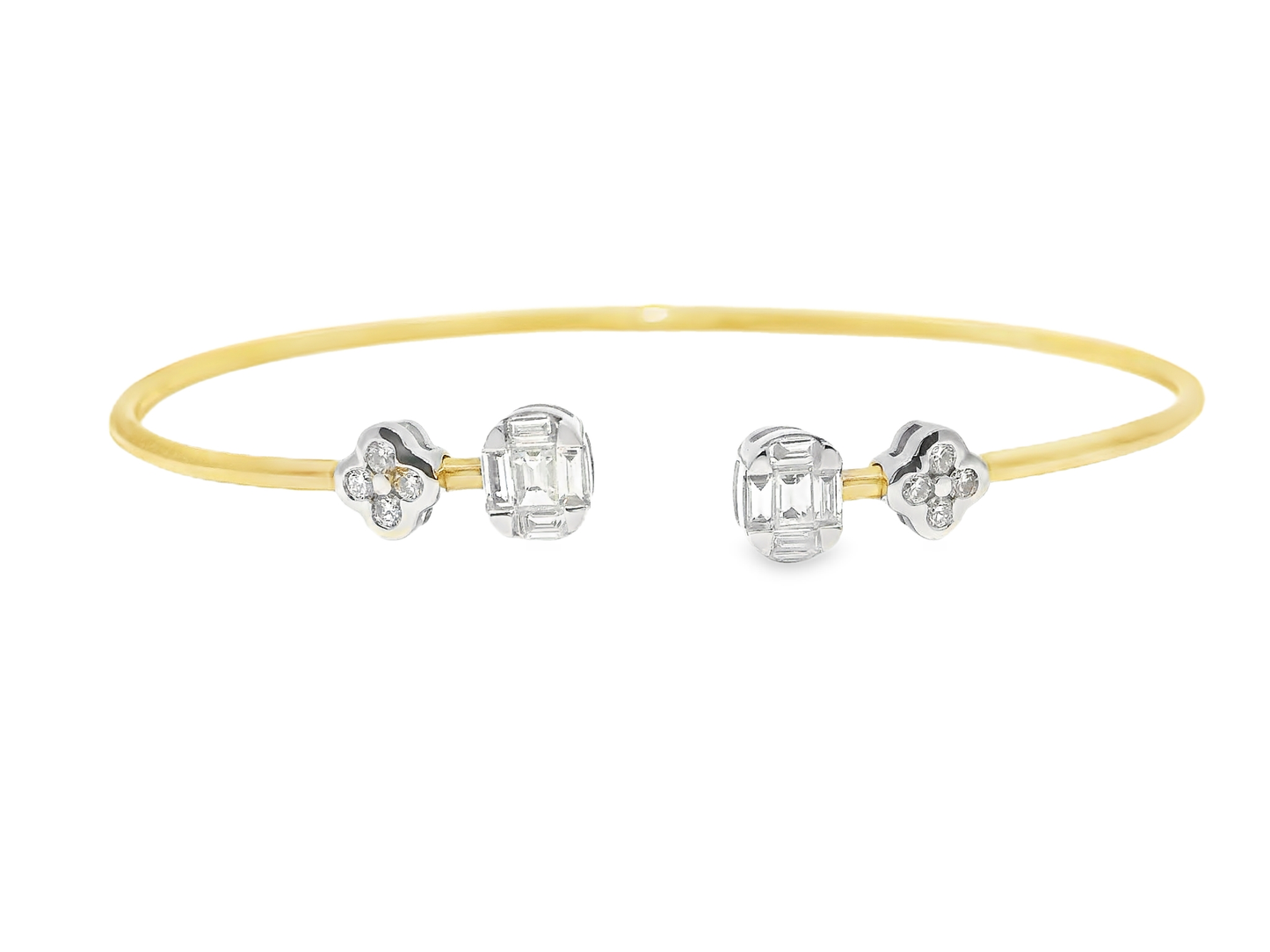 0.51CT Diamond Bangle 18k Yellow Gold