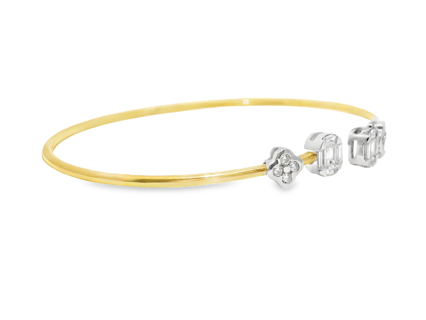 0.51CT Diamond Bangle 18k Yellow Gold