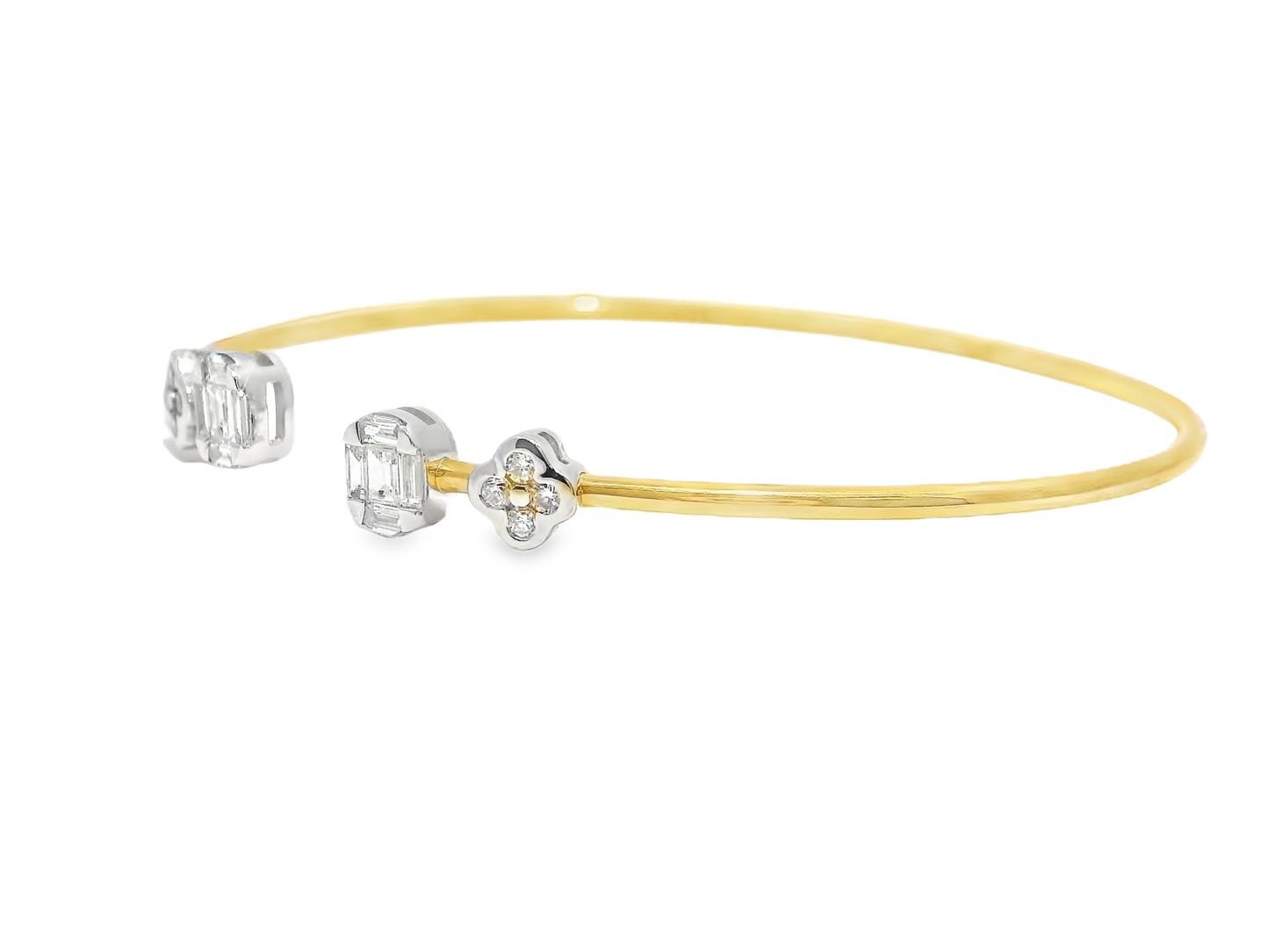 0.51CT Diamond Bangle 18k Yellow Gold