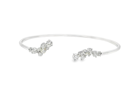 1.06Ct Diamond Bangle 14k White Gold