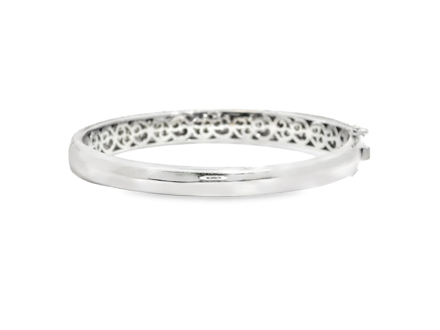 7.10Ct Diamond Bangle 14k White Gold