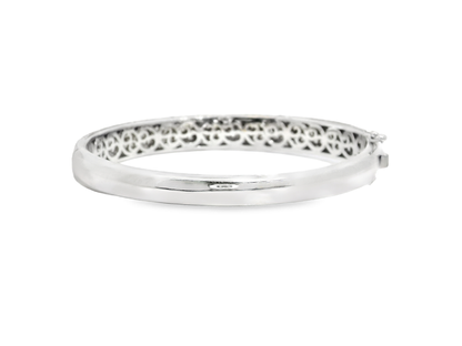 7.10Ct Diamond Bangle 14k White Gold
