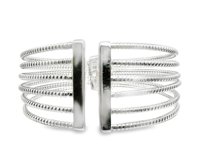 0.89CT Diamond Bangle 14k White Gold