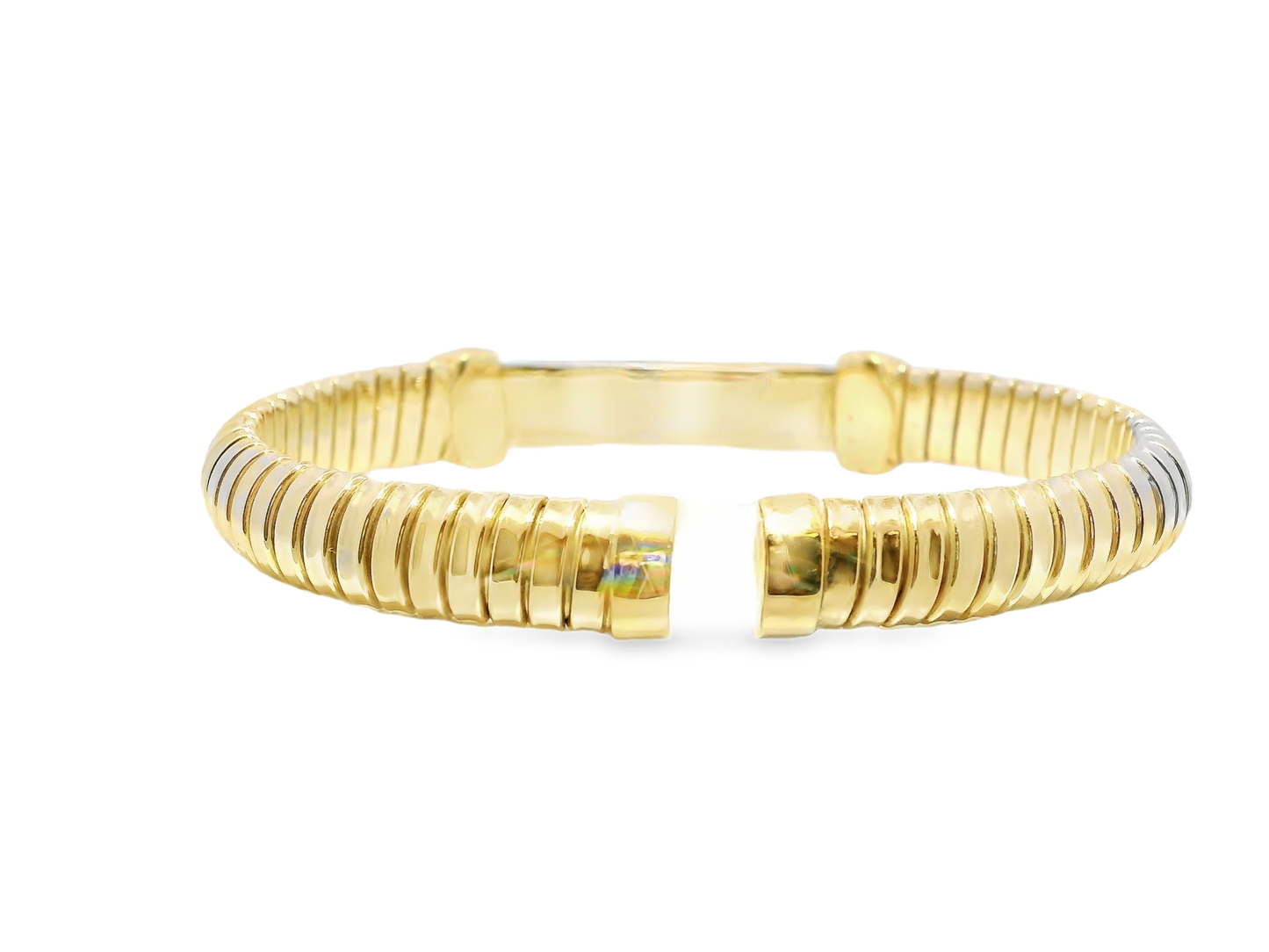 1.22CT Diamond Bangle 14k Yellow Gold