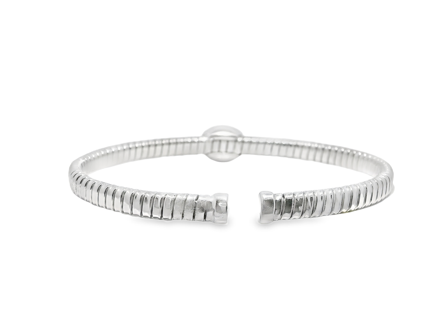 0.64CT Diamond Bangle 14k White Gold