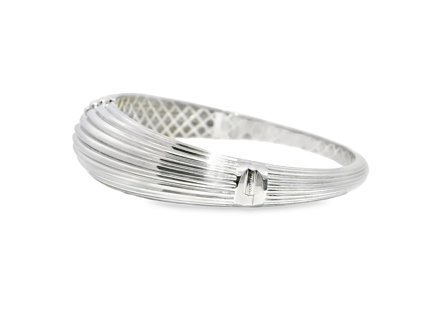 1.30CT Diamond Bangle 14k White Gold