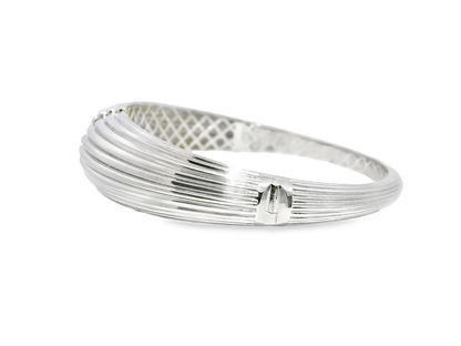 1.30CT Diamond Bangle 14k White Gold