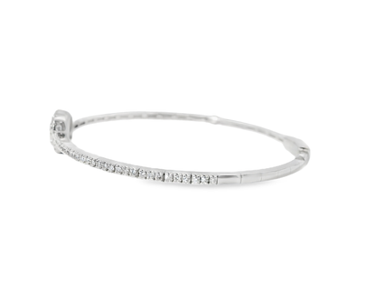 0.92CT Diamond Bangle 18k White Gold
